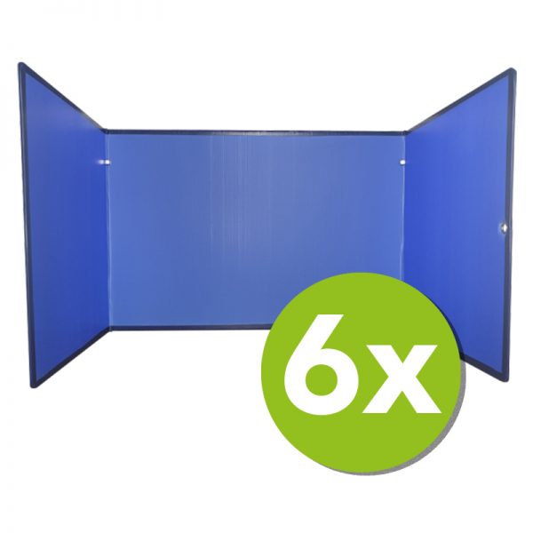 Concentratiescherm pakket 6x FocusBoard U-vorm Luchtblauw